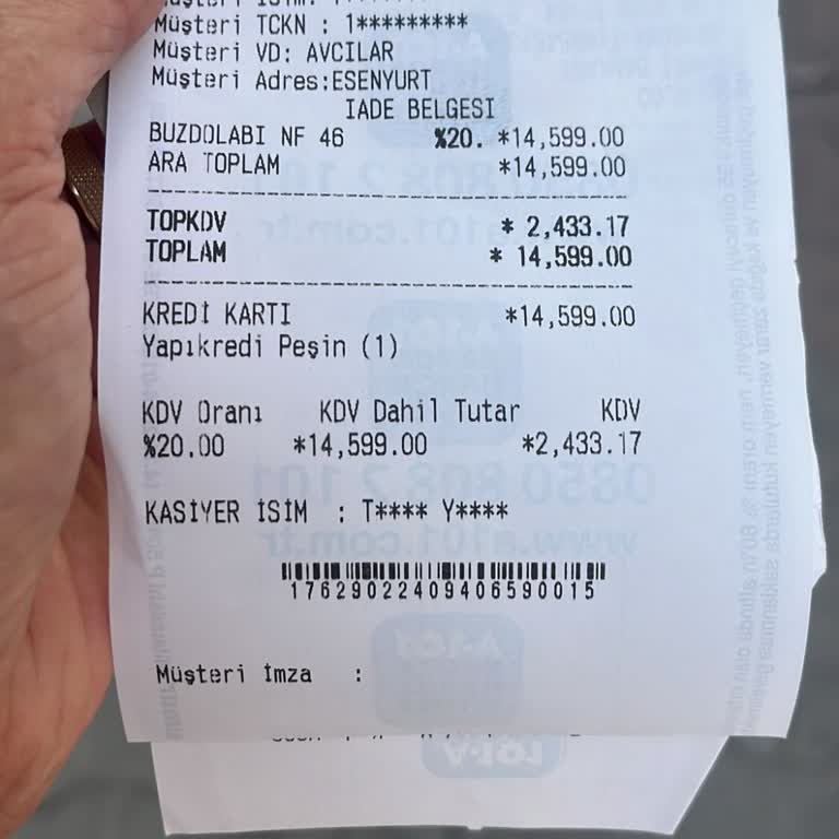 A101 Kredi Kartına İade