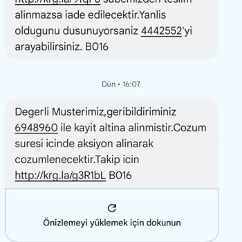Aras Kargo Kargo Eve Gelmediği Halde, Sizi Evinizde Bulamadık Yazıyor.