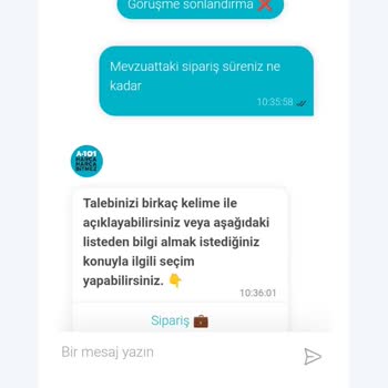 A101 İnternet Sitesinden Aldığım Ürünü Kargoya Vermiyor