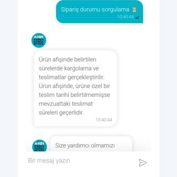 A101 İnternet Sitesinden Aldığım Ürünü Kargoya Vermiyor