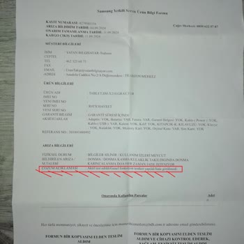 Vatan Bilgisayar Ve Samsung Bhd Ayıplı Mal Ücret İadesi Yapmıyor
