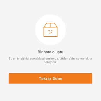 Trendyol Hata Veriyor Girilmiyor