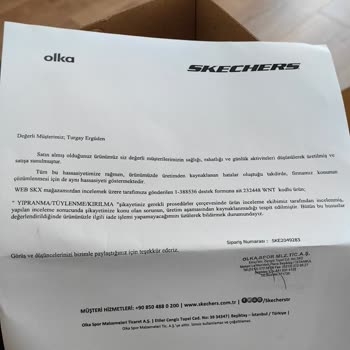 Skechers Ayakkabı Kısa Sürede Deforme Olması, Olka'nın Desteksizliği
