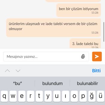 Trendyol Hızlı Marketten Verdiğim Sipariş Teslim Edilmedi İade Olmadı