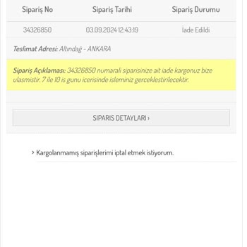 Sefamerve Ücret İadem Yapılmıyor