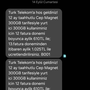 Tarife Farklı Faturalandırma Farklı Türk Telekom! Ne İş?