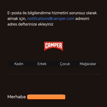 Camper Oyalıyor, Aldığım Ürünü Göndermiyor