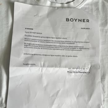 Boyner-Calvin Klein T-shirt Aldık Hatalı Geldi