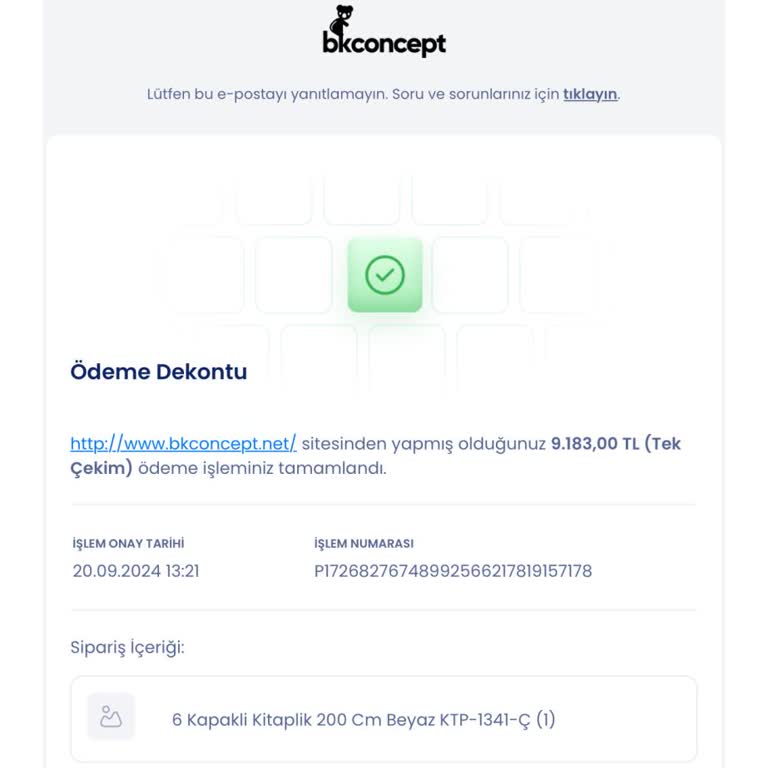 Bkconcept Ödeme Alıyor Sipariş Yok
