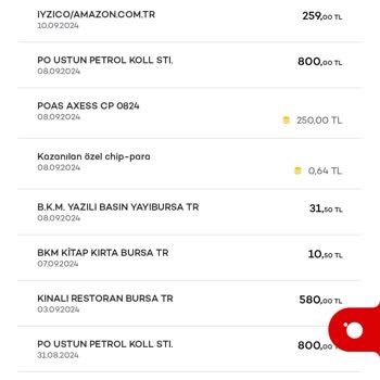 Akbank Kazanılan Chip Para Tutarının Bakiyeye Yansımaması