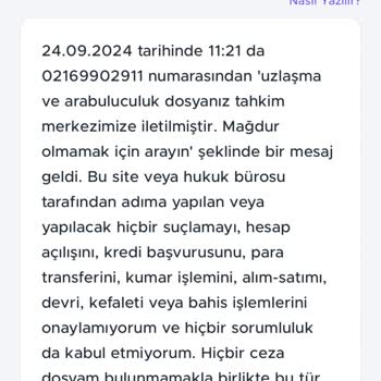 Metka Hukuk (SMS) Yanıltıcı Mesajlar Ve Hukuksuz Suçlamalarla Karşı Karşıya Kaldım