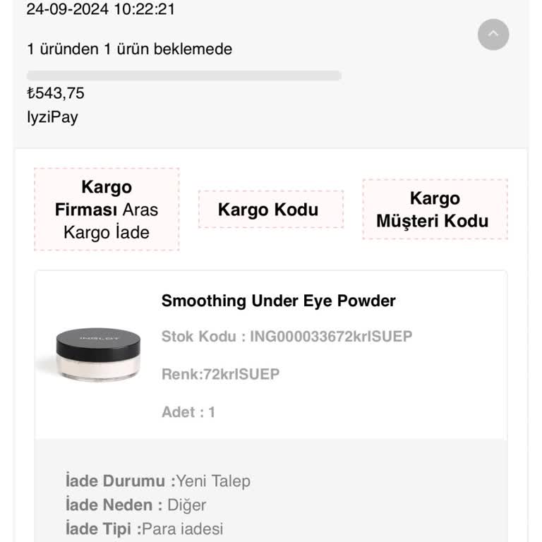 İnglot İade Problemi