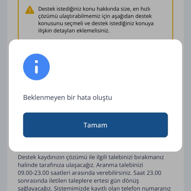 TurkNet'ten Destek Alamıyoruz