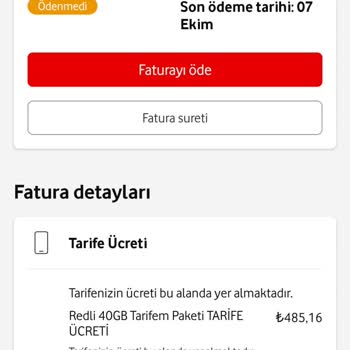 Tarife Değişikliği ve Fatura Şoku