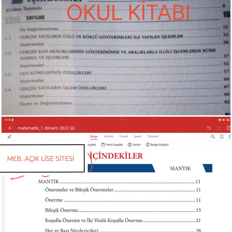 Milli Eğitim Bakanlığı Açık Öğretim Ve Okulların Ders Konu Farkı
