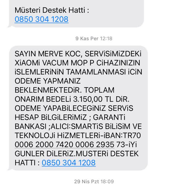 Smartis Bilişim Robot Süpürgem Hala Gelmedi