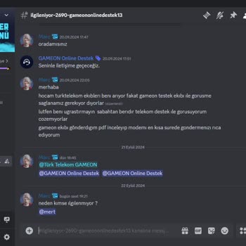 Modem Değişimi Hakkında Türk Telekom Gameon İlgilenmiyor.