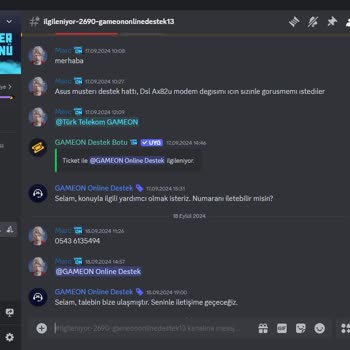 Modem Değişimi Hakkında Türk Telekom Gameon İlgilenmiyor.