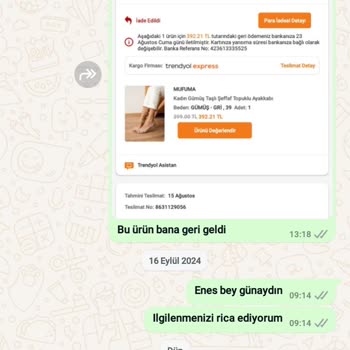 Trendyol Ve Firmalarından Şikayetçiyim