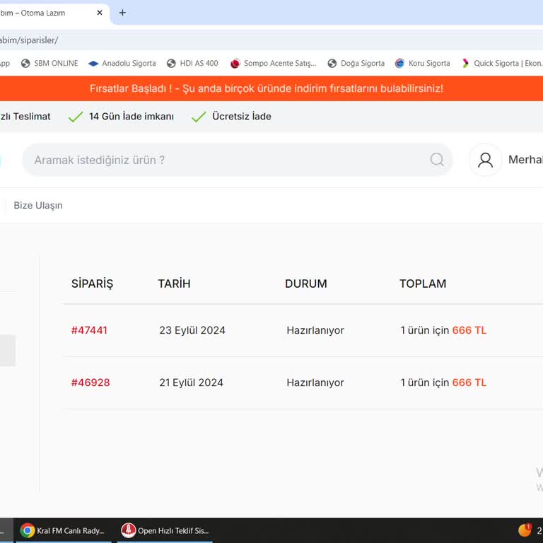 Otomalazım Sipariş Verdiğim Kask Hala Elime Ulaşmadı