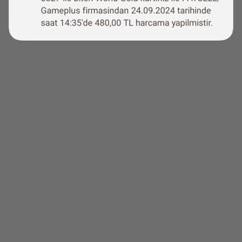 Paycell Game Plus'dan Hesabımdan Para Çekildi İadesini İstiyorum