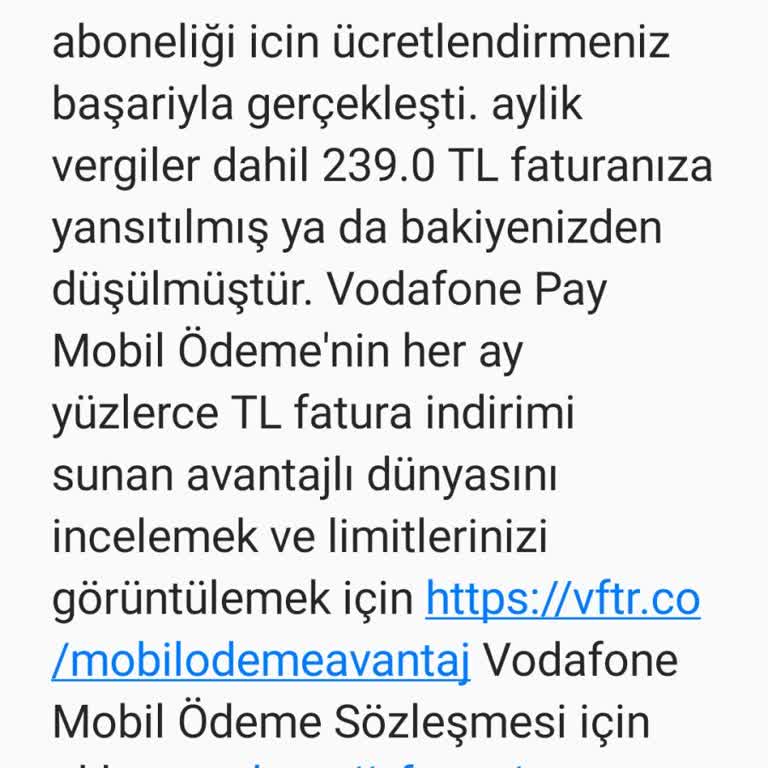 Vodafone İstek Dışı Abonelikler Vodafone Pay Novafun
