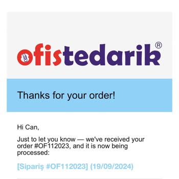 Ofis Tedarik Sitesinde Sorunlu Sipariş