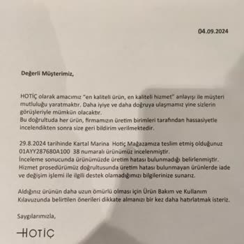 Hotiç Ayakkabı Kesinlikle Sattıkları Ürünün Arkasında Değiller