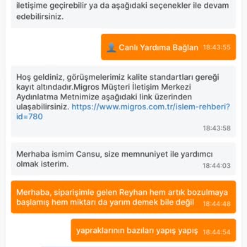 Migros Hemen Sürekli Bozuk Ürün Yolluyor Ve Arkasında Durmuyor