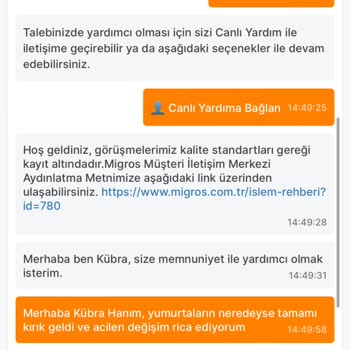 Migros Hemen Sürekli Bozuk Ürün Yolluyor Ve Arkasında Durmuyor