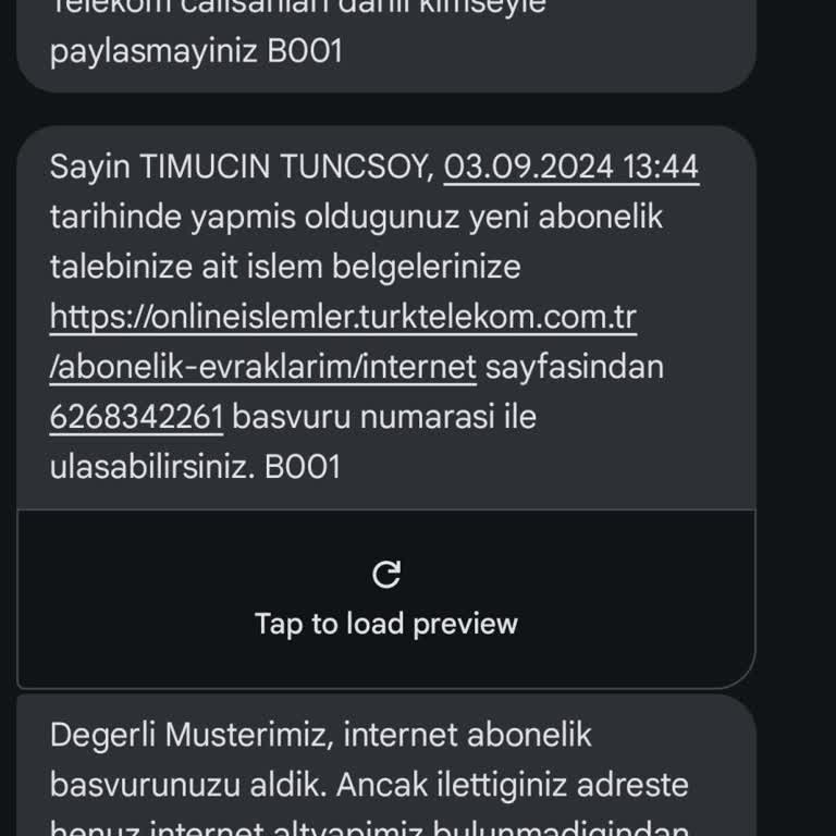 Türk Telekom Yanlış Kayıt Açılan İnternet Başvurusu