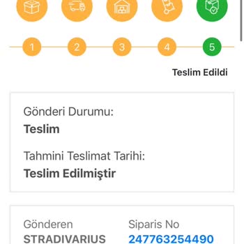 Stradivarius Teslim Edilmediği Halde Teslim Edildi Denilen Sipariş Hk.