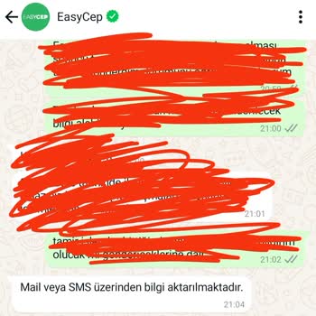 EasyCep Süreç Hakkında Bilgilendirme Yapmıyor