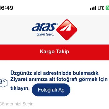 Aras Kargo Adrese Teslim Edilmeyen Kargo