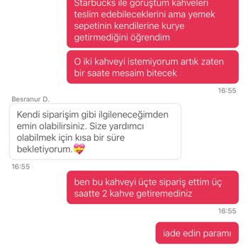 Yemeksepeti Hatalı Sipariş Getirdi. Beni Mağdur Etti