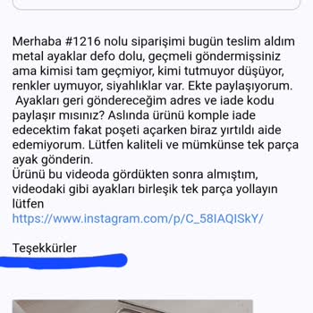 Good Night Home Metal Ayaklar Defolu, Mağazaya Ulaşılamıyor.