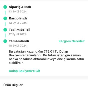 Dolap Uygulaması Hesabıma Para Aktarmadı