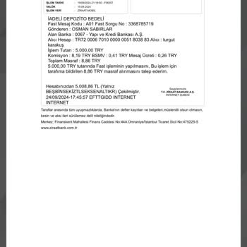 Sapanca Medway Bungalov Geri İademi Alamadım