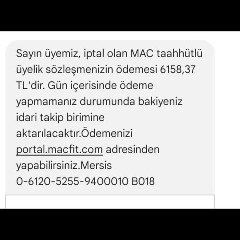 MACfit (İstanbul Anadolu) Macfit Üyelik İptali Ve Yüksek Cayma Bedeli Sorunu