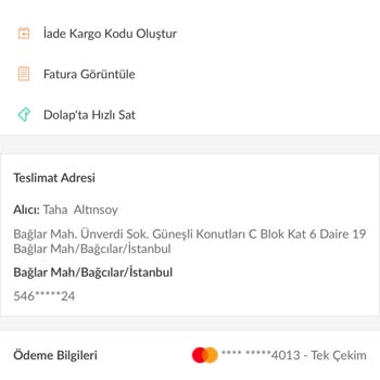 Aras Kargo Yanlış Adrese Bırakma