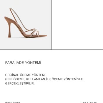 Zara İade Ödemesi Sorumsuzluğu