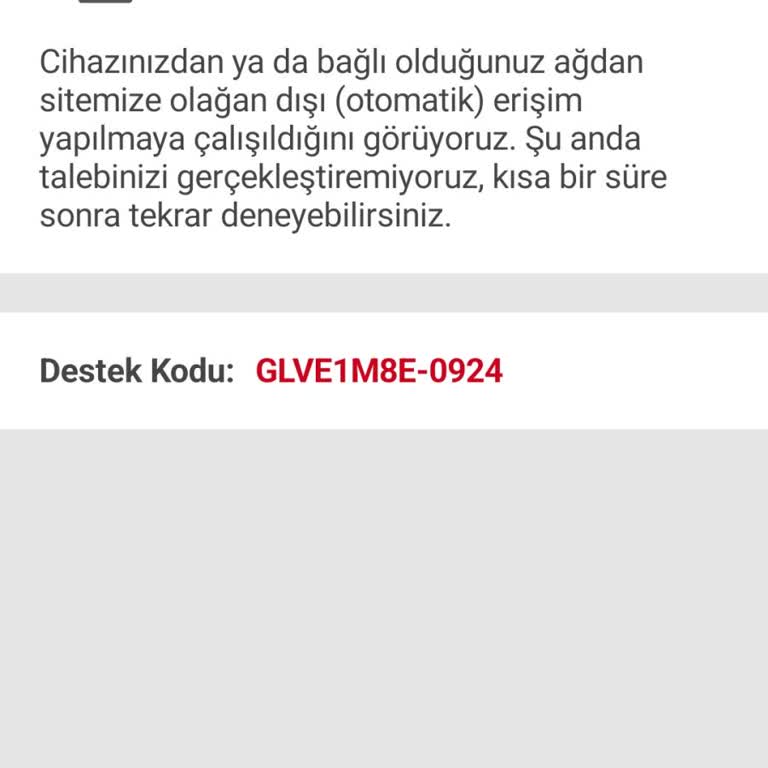 Sahibinden Olağan Dışı Erişim Sorunu