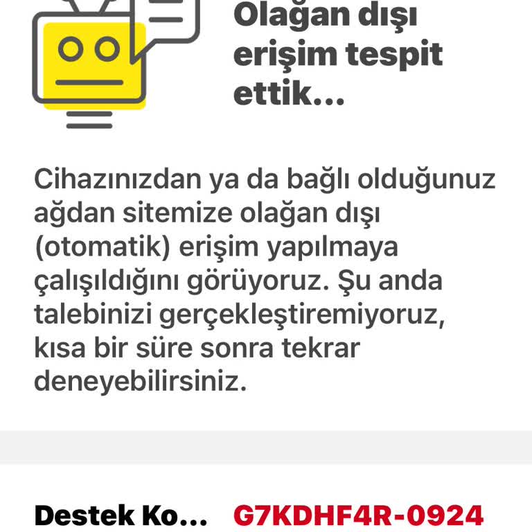 Sahibinden'e Giriş Yapamıyorum.