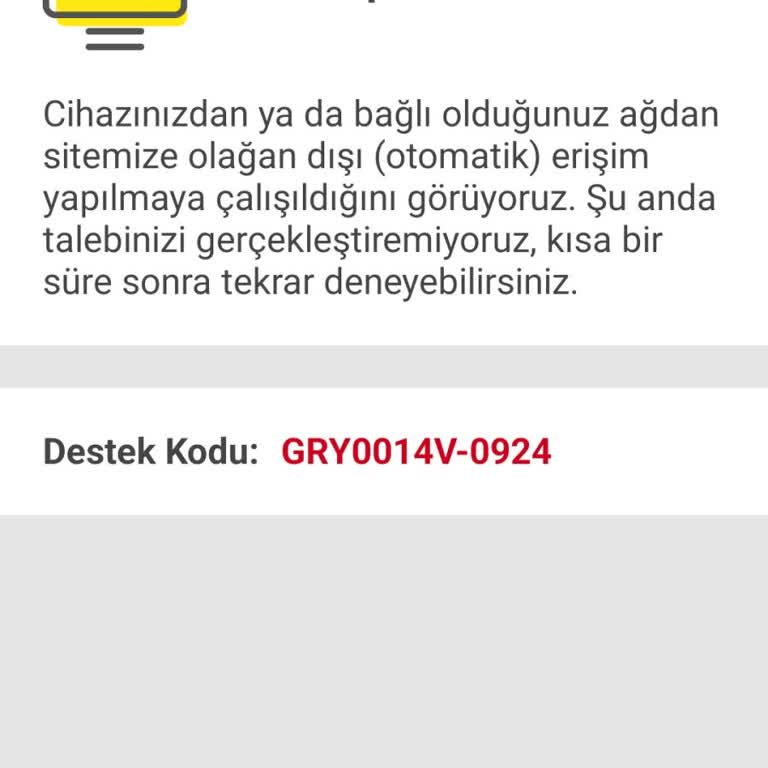 Sahibinden Hata Veriyor ve Giriş Yapamıyorum
