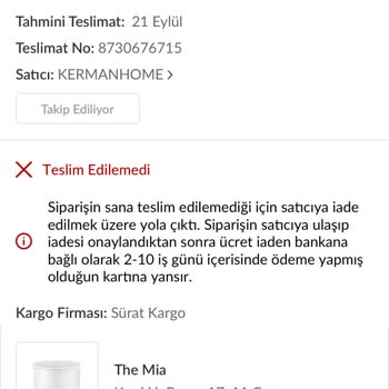 Sürat Kargo Teslim Edilmeyen Ürün Ve İletişimsizlik Sorunu