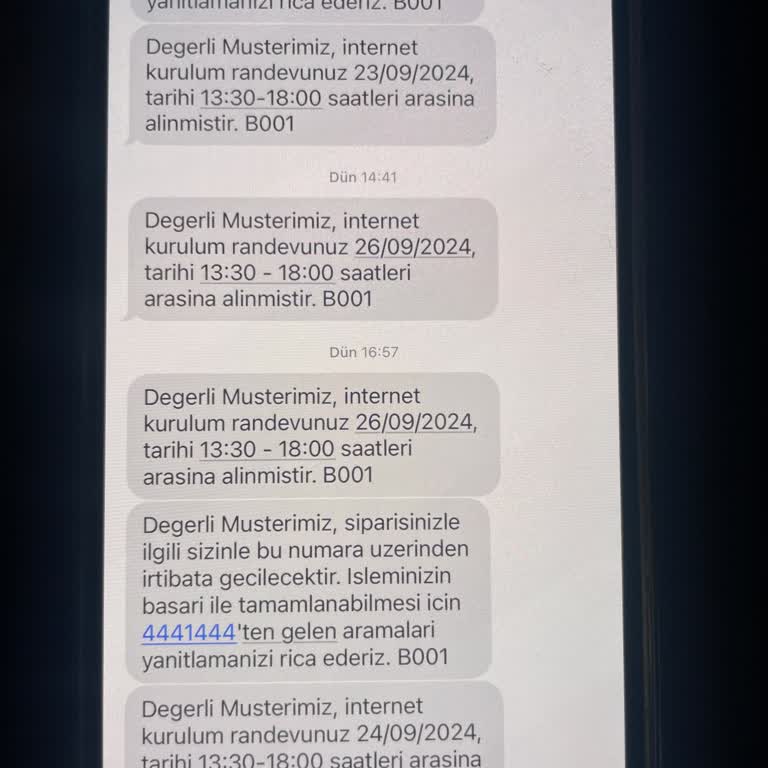 Türk Telekom Kurulum Randevusunun Sürekli Ertelenmesi