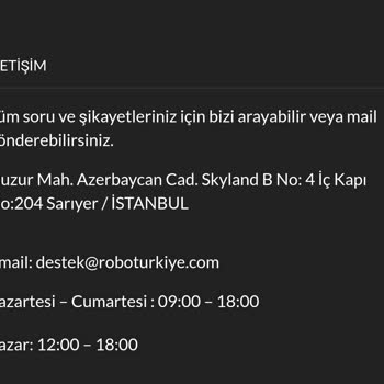 Robo İade Yapmıyor