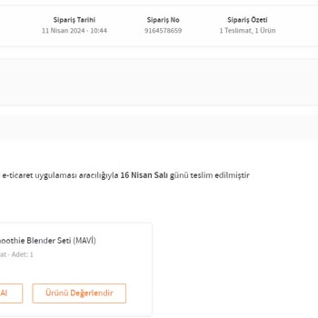 Trendyol Ve Trendyol Satıcısından Şikayetçiyim