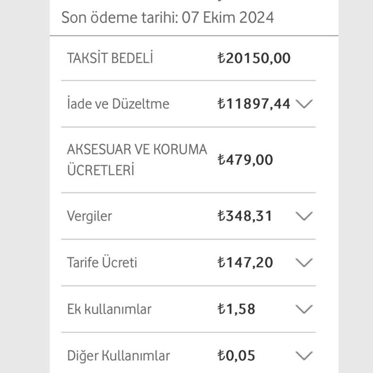 Vodafone'un İptal Edilen Kasko Ücretini Faturadan Düşmemesi