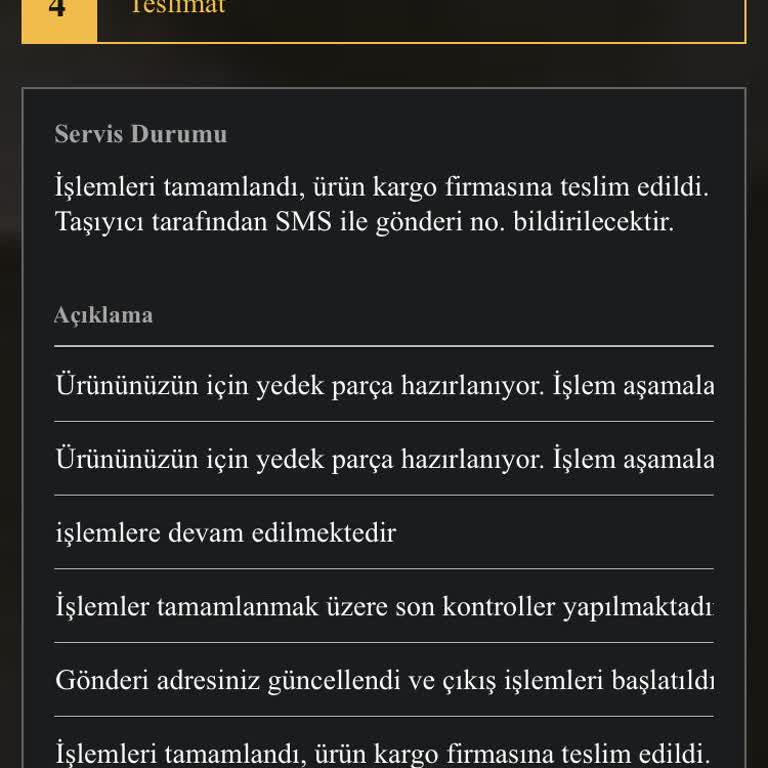 Monster Notebook Kargo Bilgilendirmesi Eksikliği Ve Gecikme Sorunu